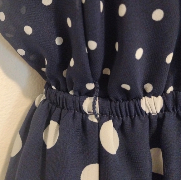 BeBop - Polka Dot Collar Sleeveless Mini Dress - Picture 6 of 16
